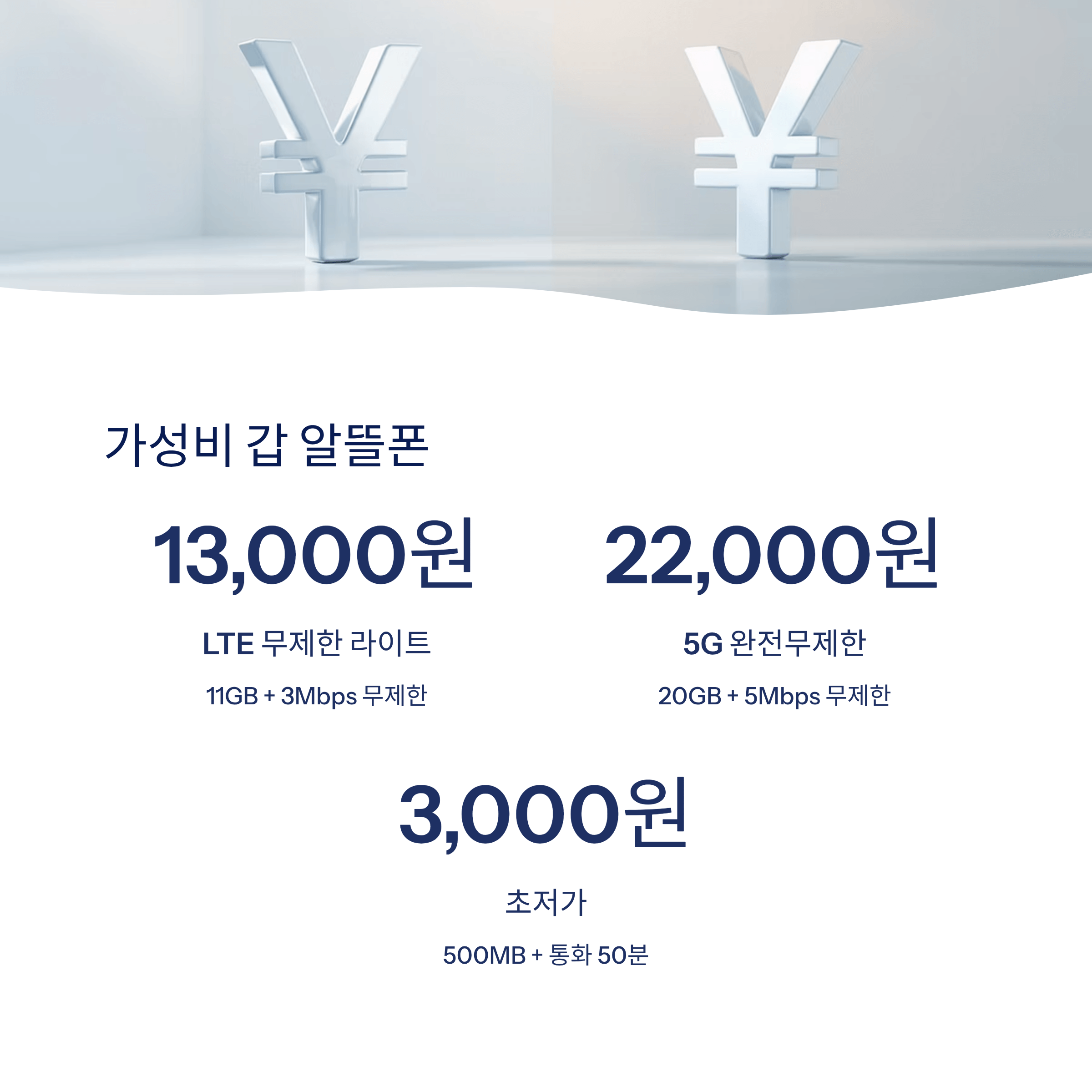 알뜰폰 요금제 비교