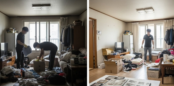 진안 고독사청소 및 정리중