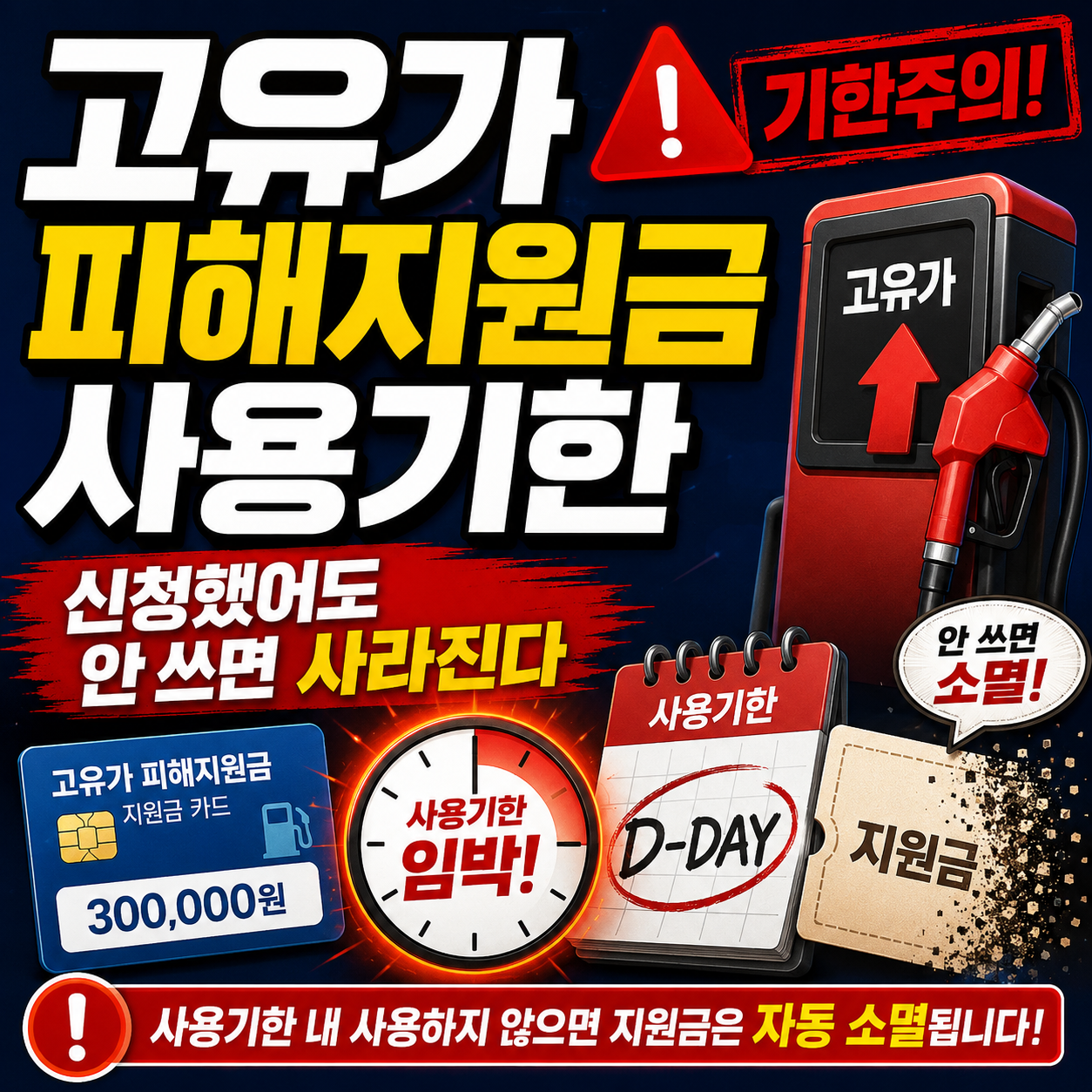 고유가 피해 지원금 지금 써야 하는 이유 이미지