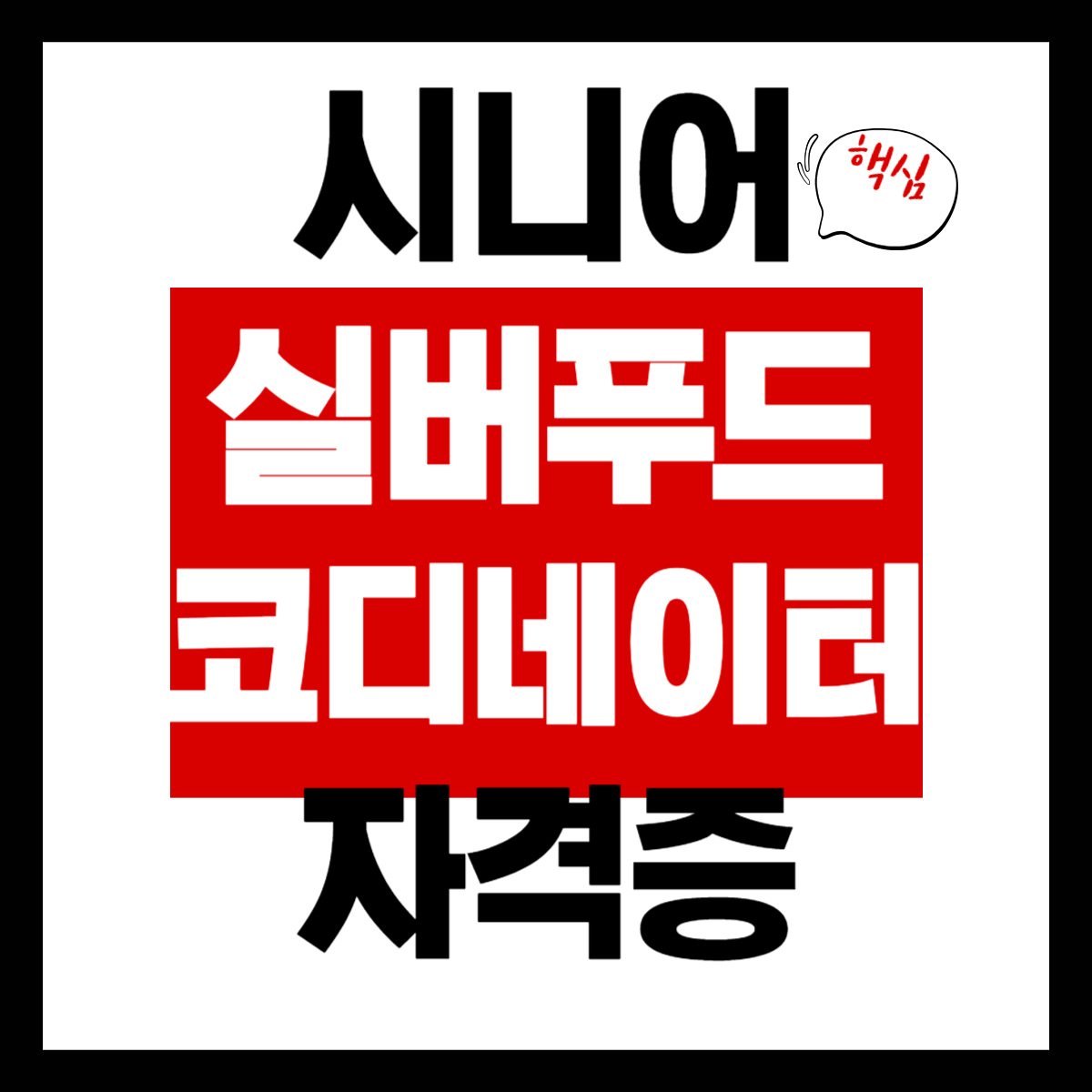 실버푸드 코디네이터 자격증