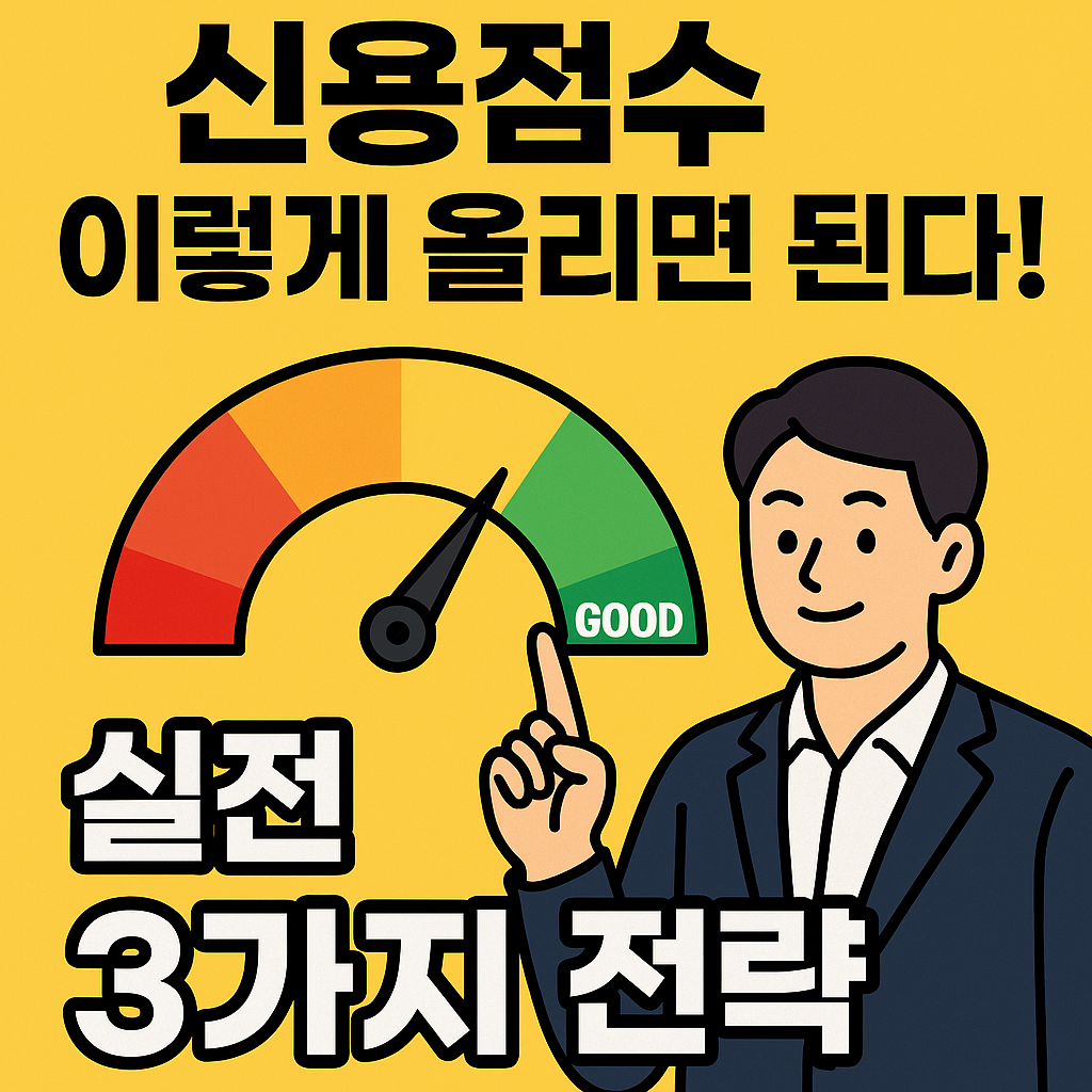 신용점수 ,이렇게 올리면 된다.실전3가지 전략!