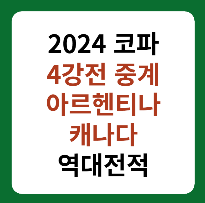 아르헨티나, 캐나다 중계 '2024 코파아메리카 4강전' 썸네일 이미지
