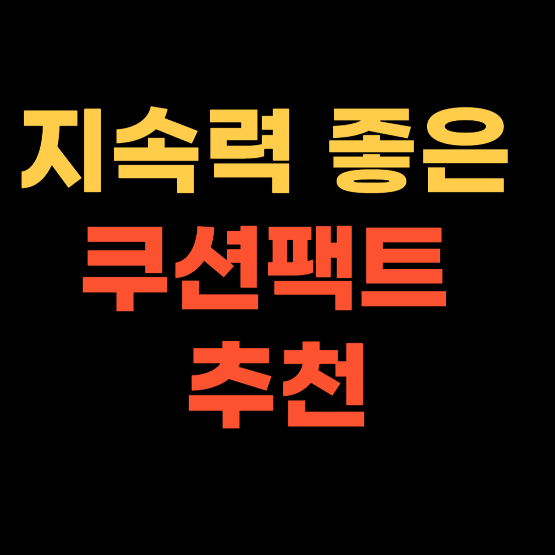 지속력 좋은 쿠션팩트 추천