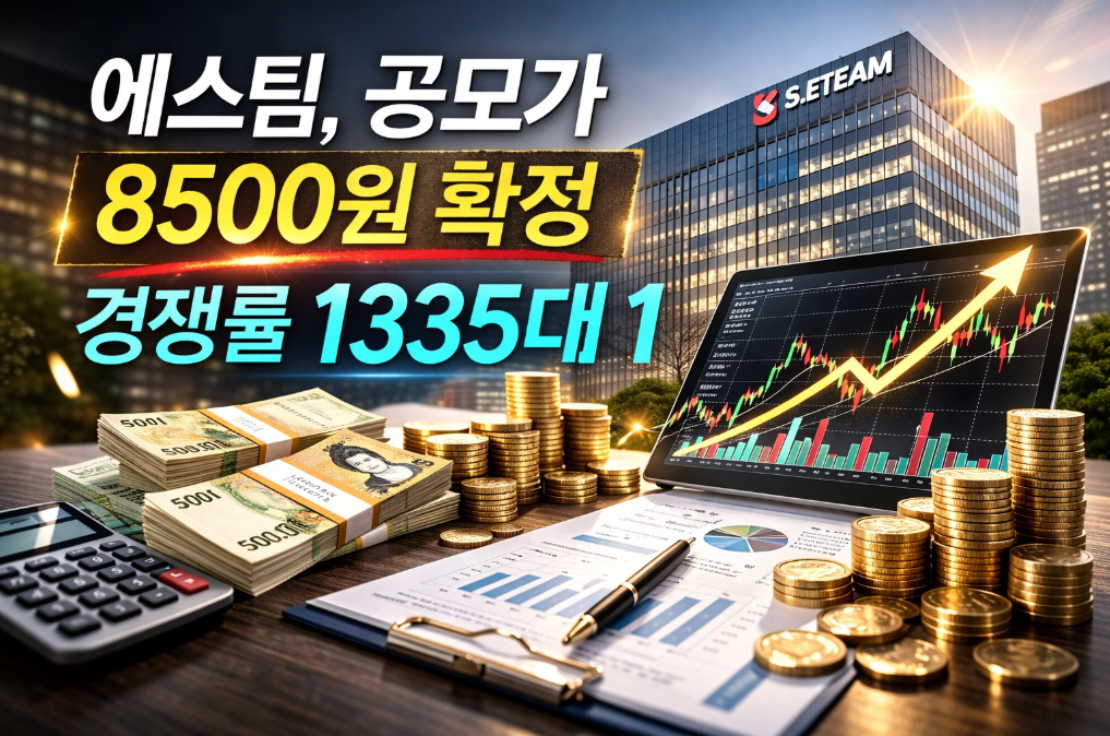 에스팀 공모주 1335대1 경쟁률, 청약 전 필수 체크