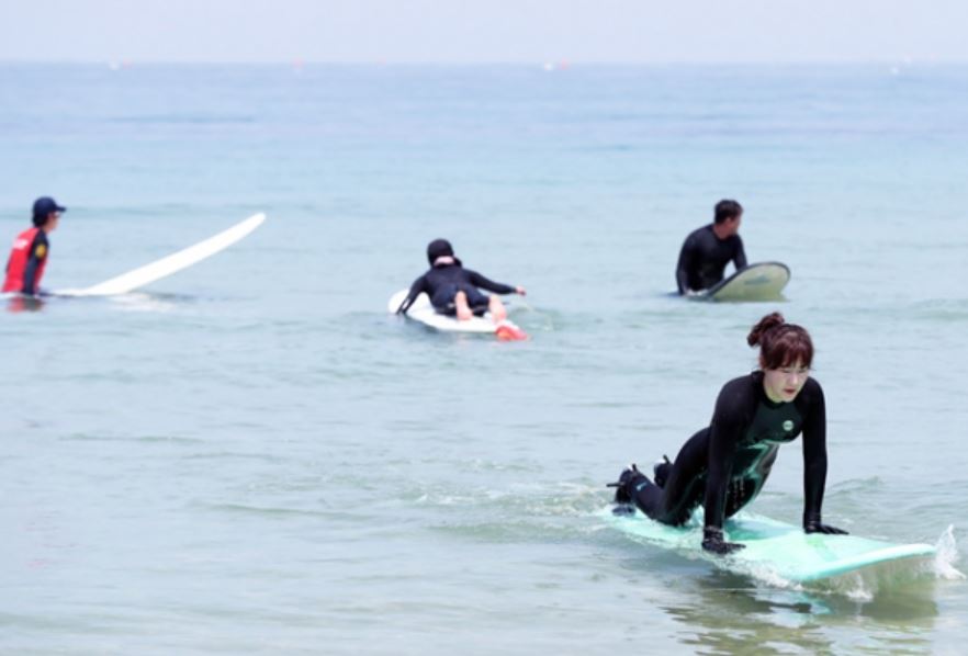 여름 바다 여행-양양 죽도해변 서핑 강습