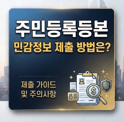 주민등록등본-민감정보-제출