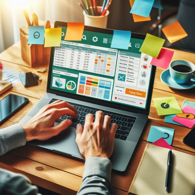 엑셀 파일과 그래프를 분석하는 손을 가까이서 촬영한 이미지입니다.