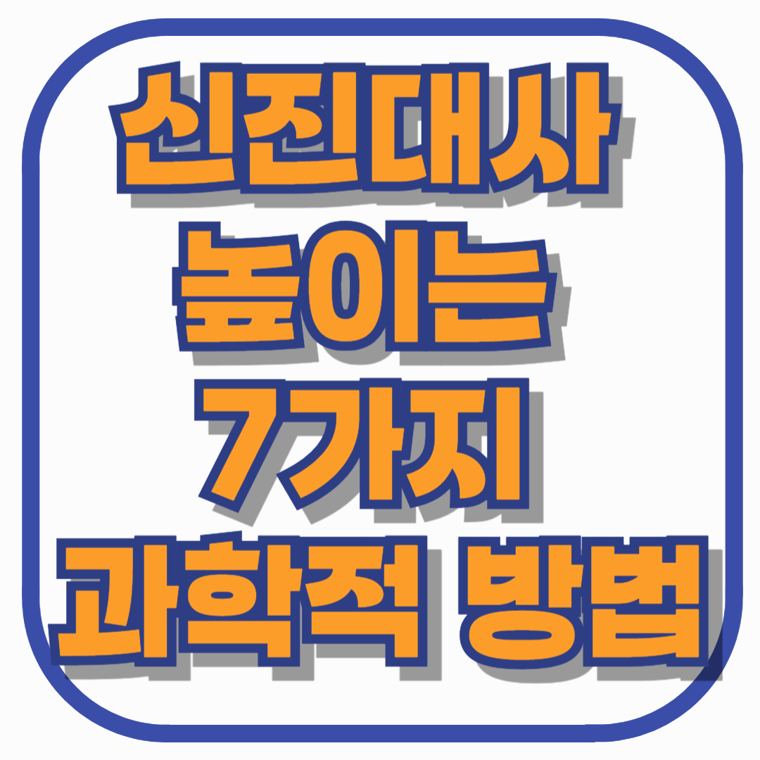 나이 들수록 살이 안 빠지는 이유? 신진대사 높이는 7가지 과학적 방법