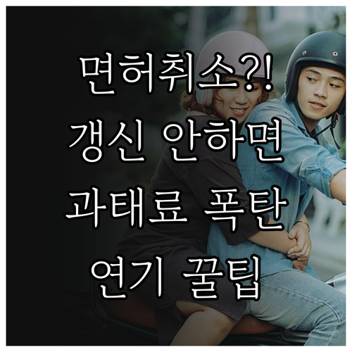 운전면허 갱신 적성검사 미이행 불이익..