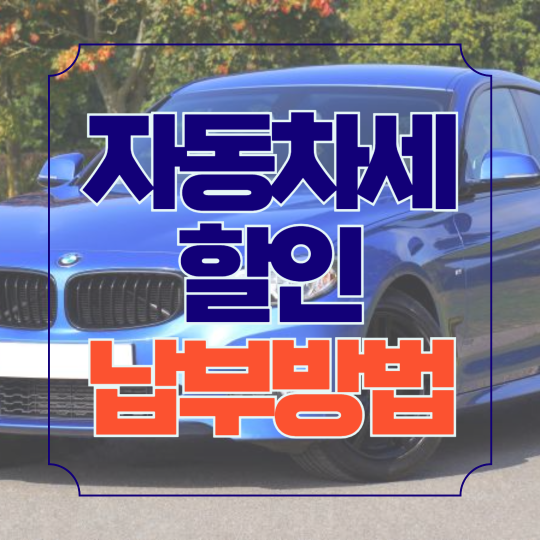 6월 자동차세 할인 납부 방법