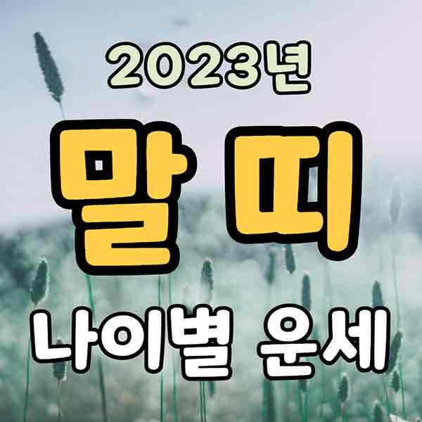 말띠 나이별 운세 - 썸네일