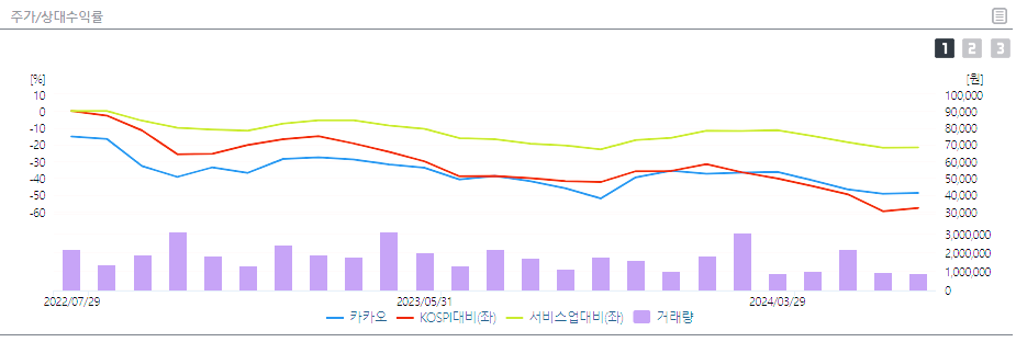 카카오 주가 전망 및 하락 이유