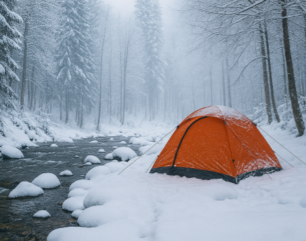 동계 캠핑 관련 사진