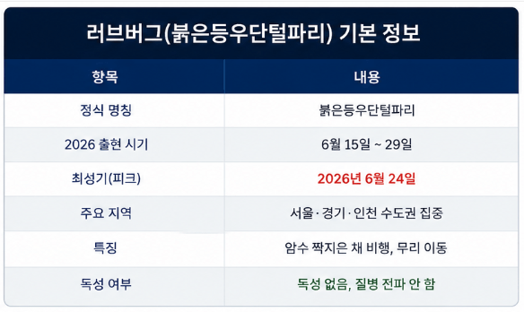 러브버그 기본정보