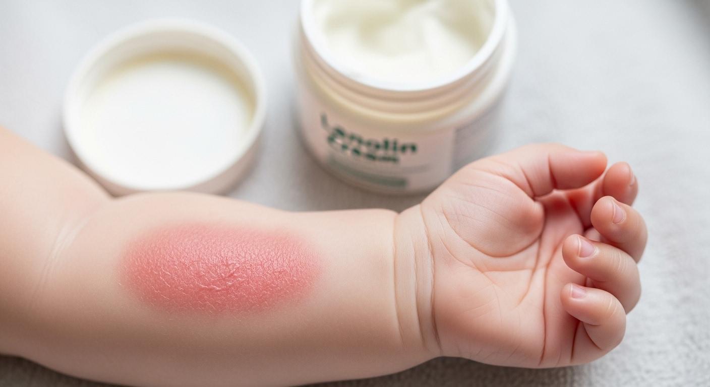 아기 피부염 라놀린