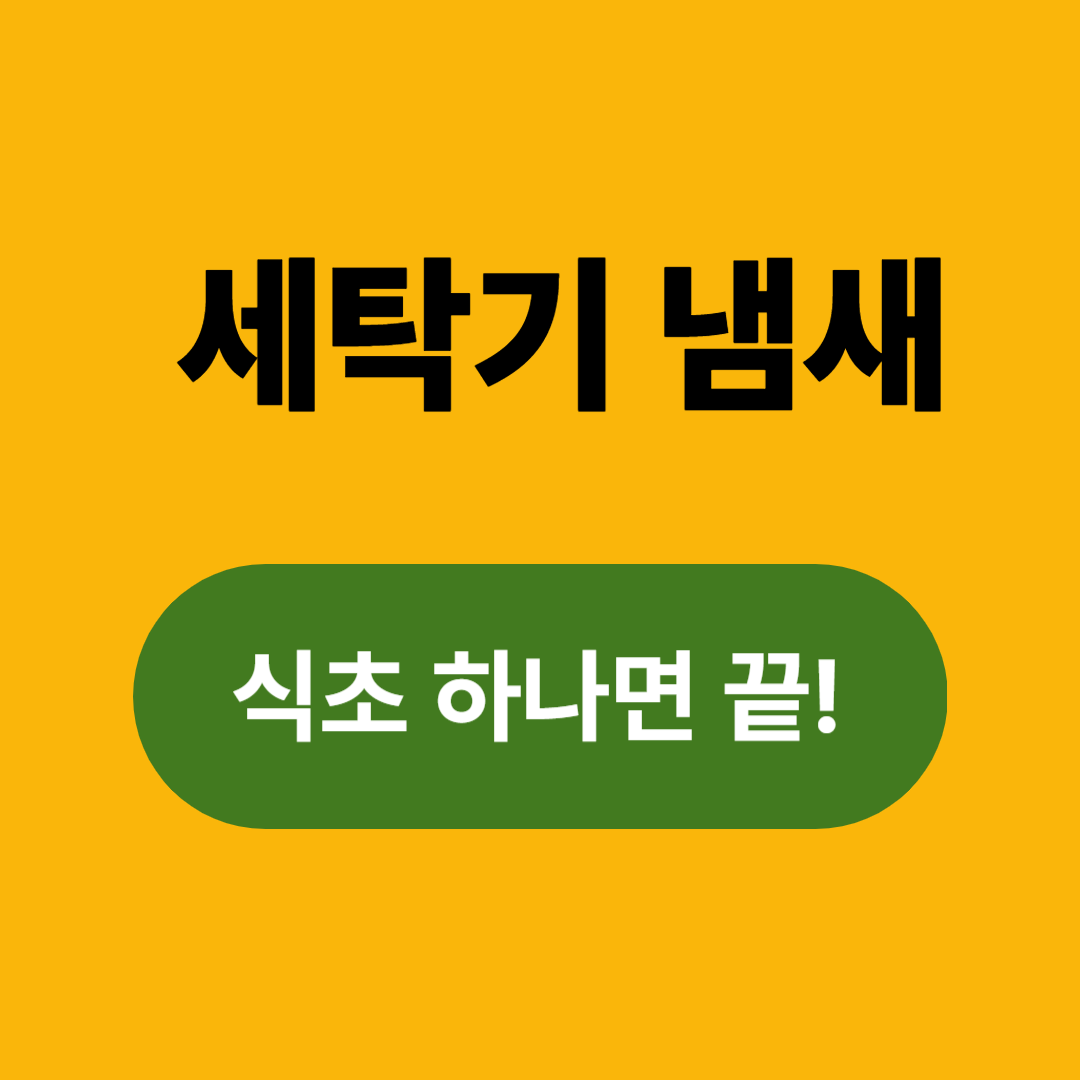세탁기 냄새 식초하나면 끝!