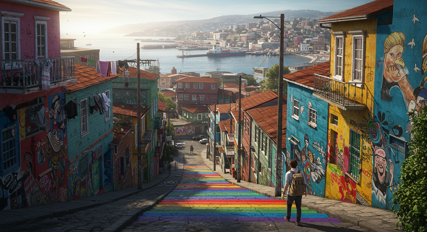 알록달록한 건물과 항구