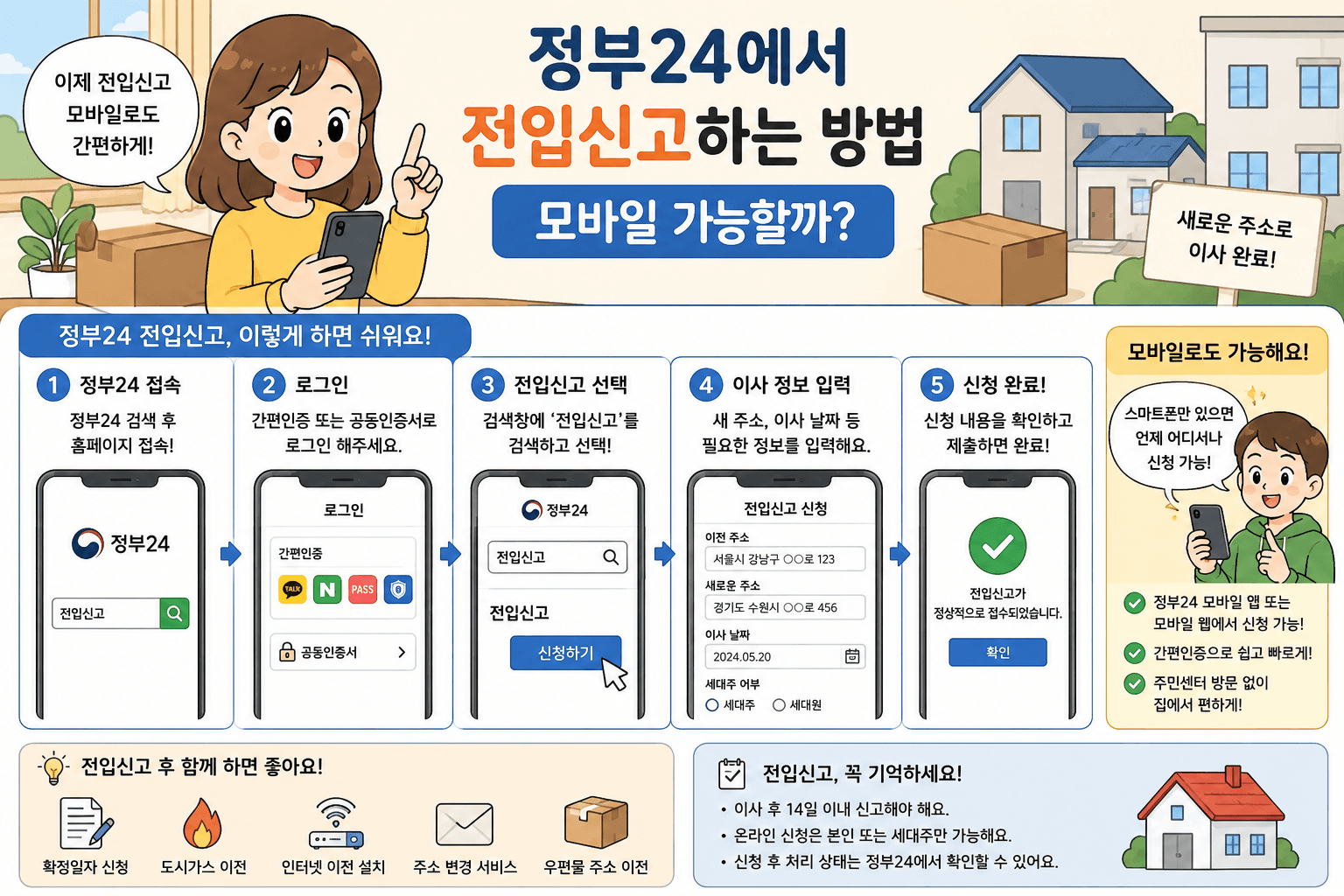정부24에서 전입신고하는 방법