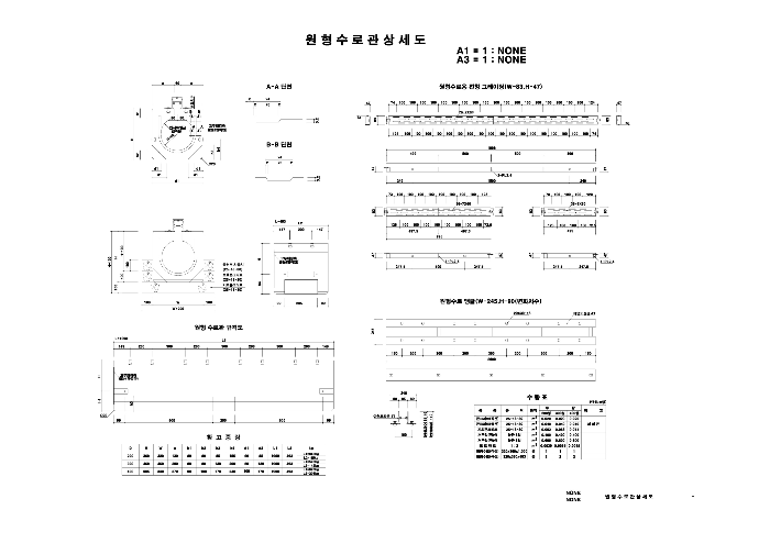 원형수로관 상세도