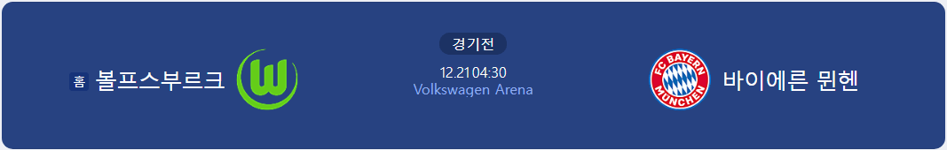 바이에른 뮌헨과 볼프스 부르크 경기