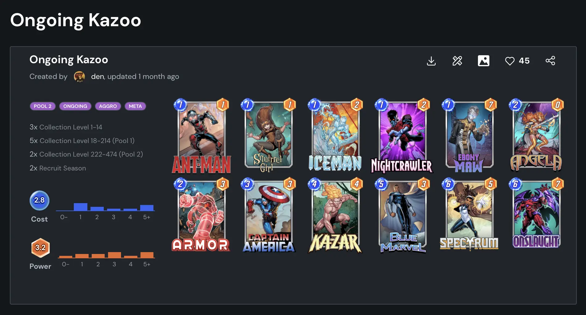 마블스냅 2풀 덱 추천