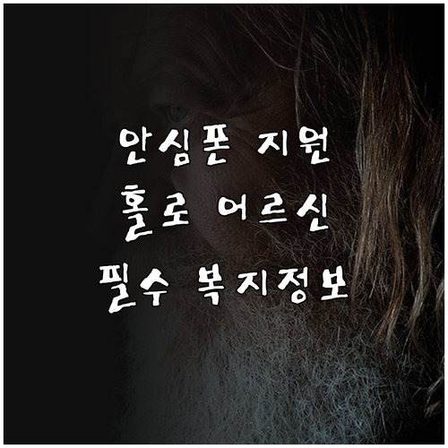 2025년 인천 안심폰 지원, 홀로 ..