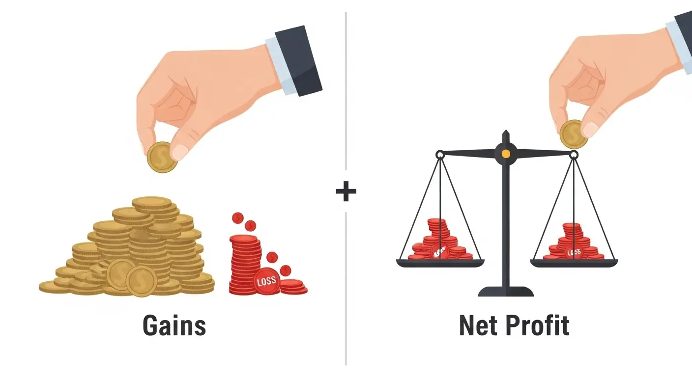 ISA 계좌의 핵심 장점인 손익통산 개념도