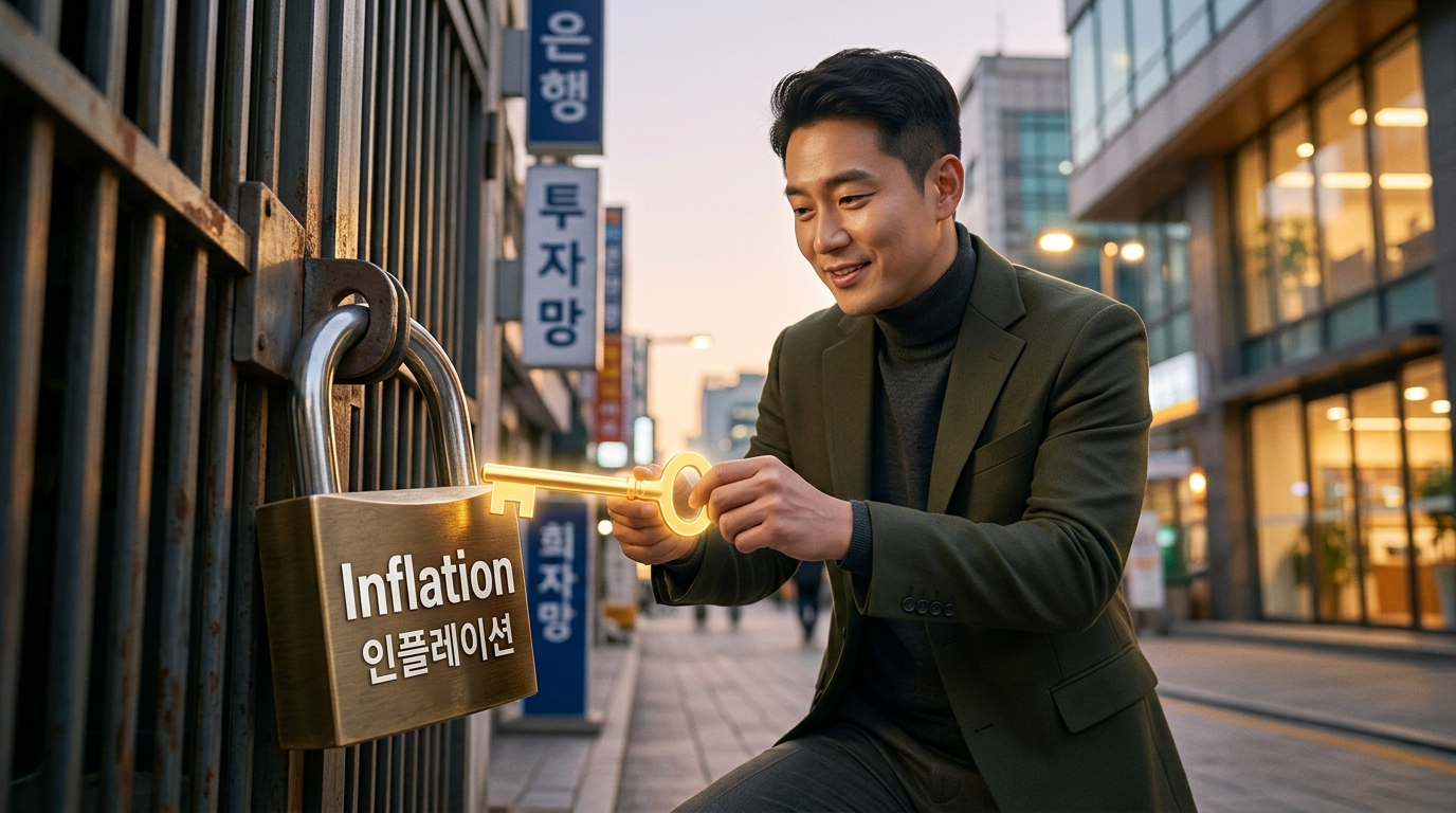 인플레이션 시대를 극복하는 투자 전략을 상징하는 이미지