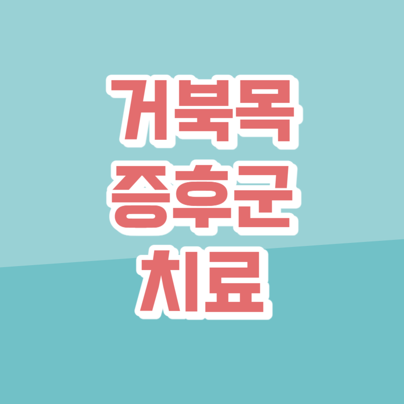 거북목 증후군 치료