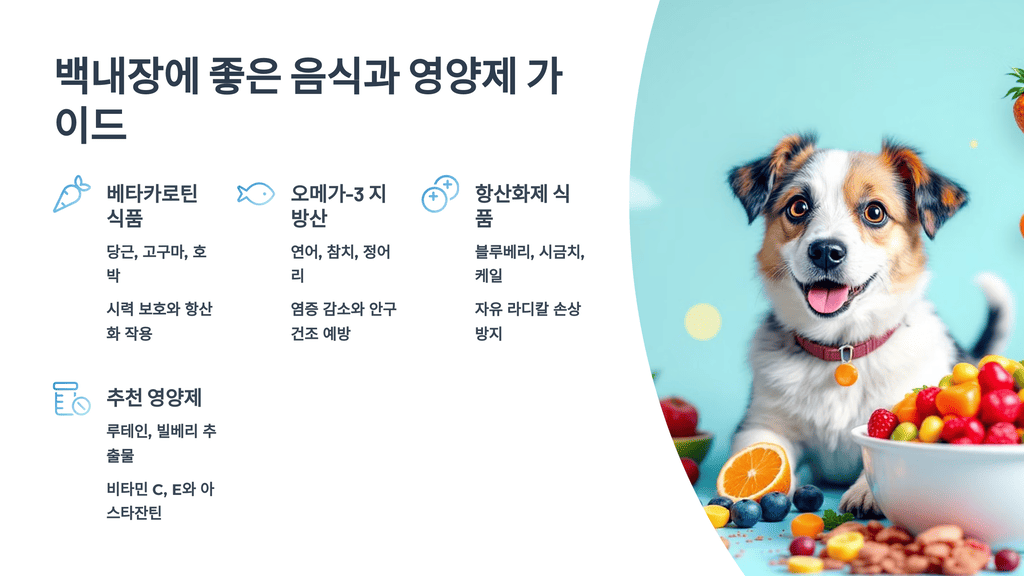 백내장에 좋은 음식과 영양제 가이드