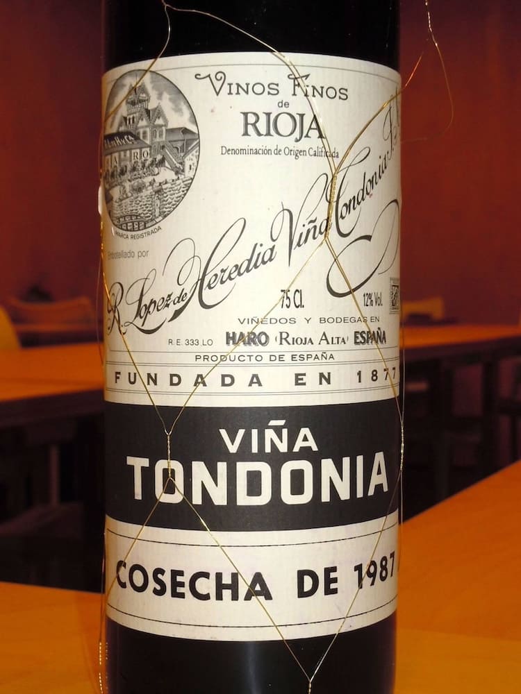 R. Lopez de Heredia Viña Tondonia Tinto Gran Reserva 1987