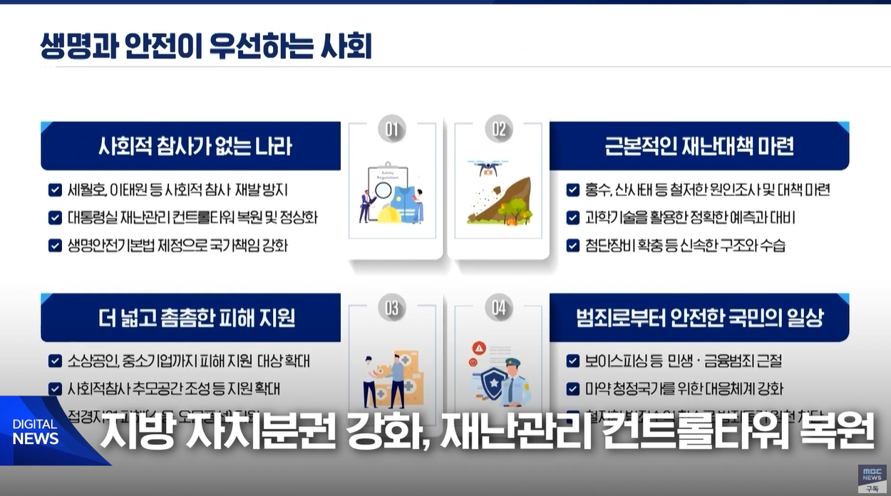 이재명 대통령 국정운영5개년계획 국정기획위원회 검찰개혁 RE100 권력기관개혁 지역균형발전 자치분권강화 국민안전강화