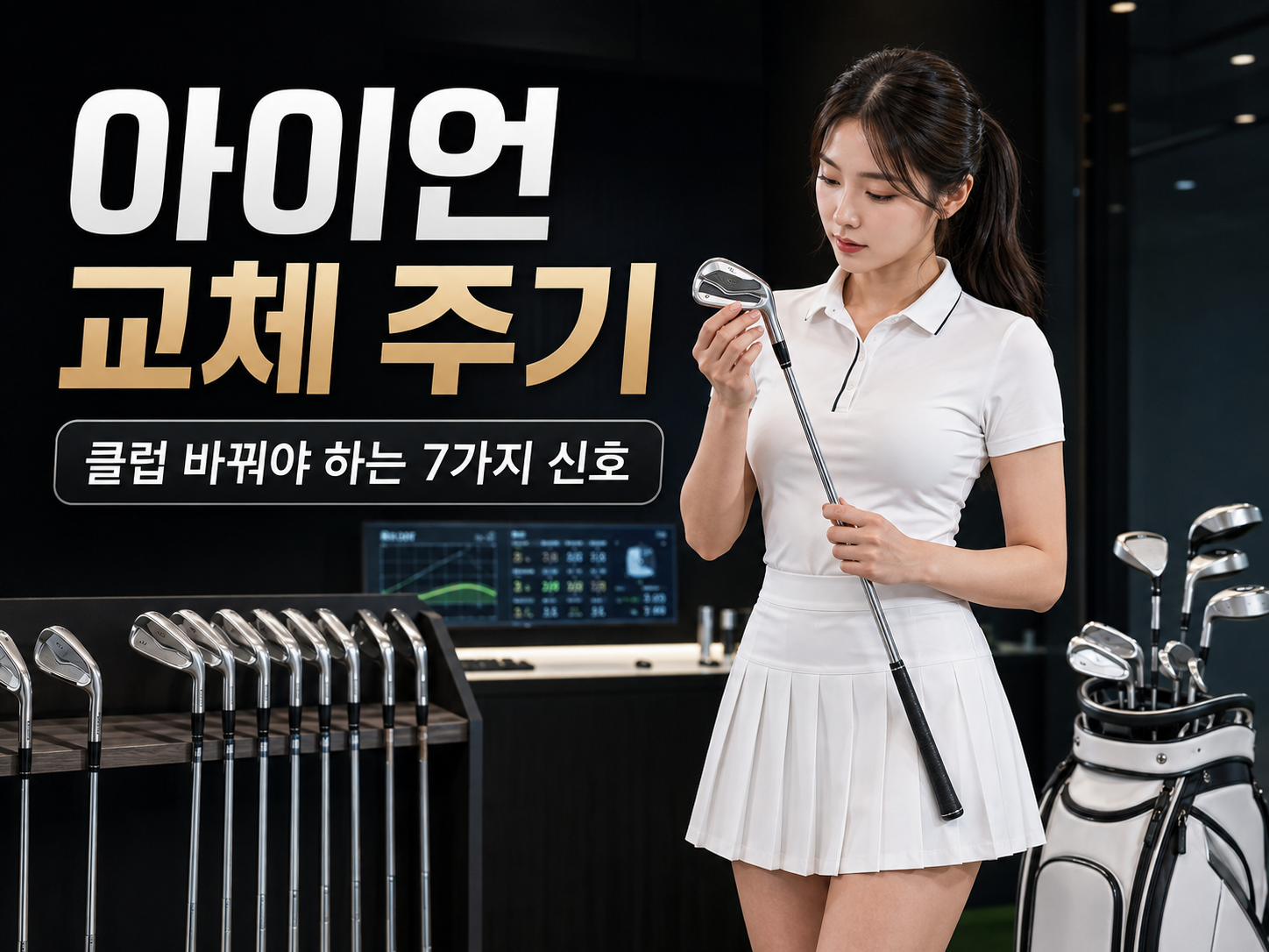 아이언 교체 주기와 클럽을 바꿔야 하는 7가지 신호를 소개하는 골프 피팅 이미지