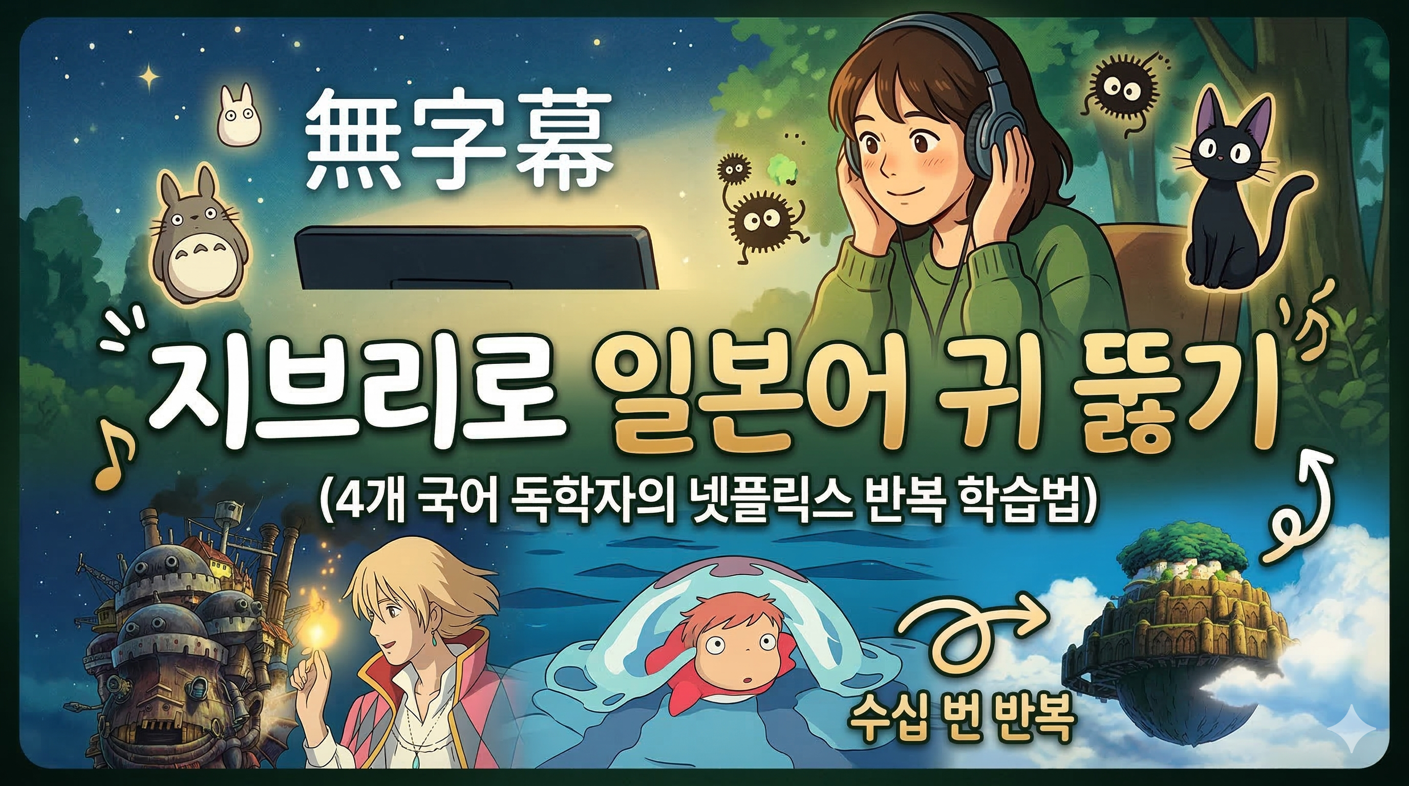 지브리로 일본어 귀 뚫기