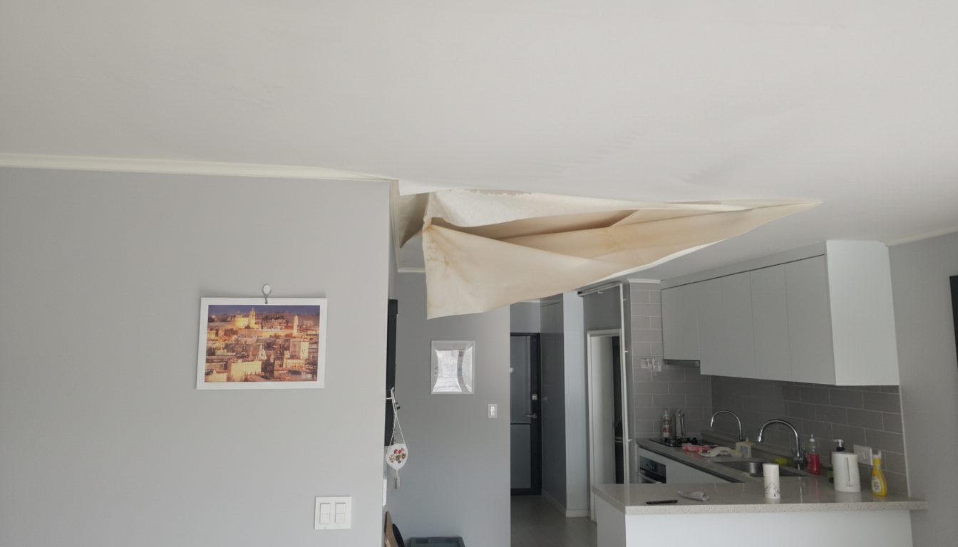 천정 누수 확인