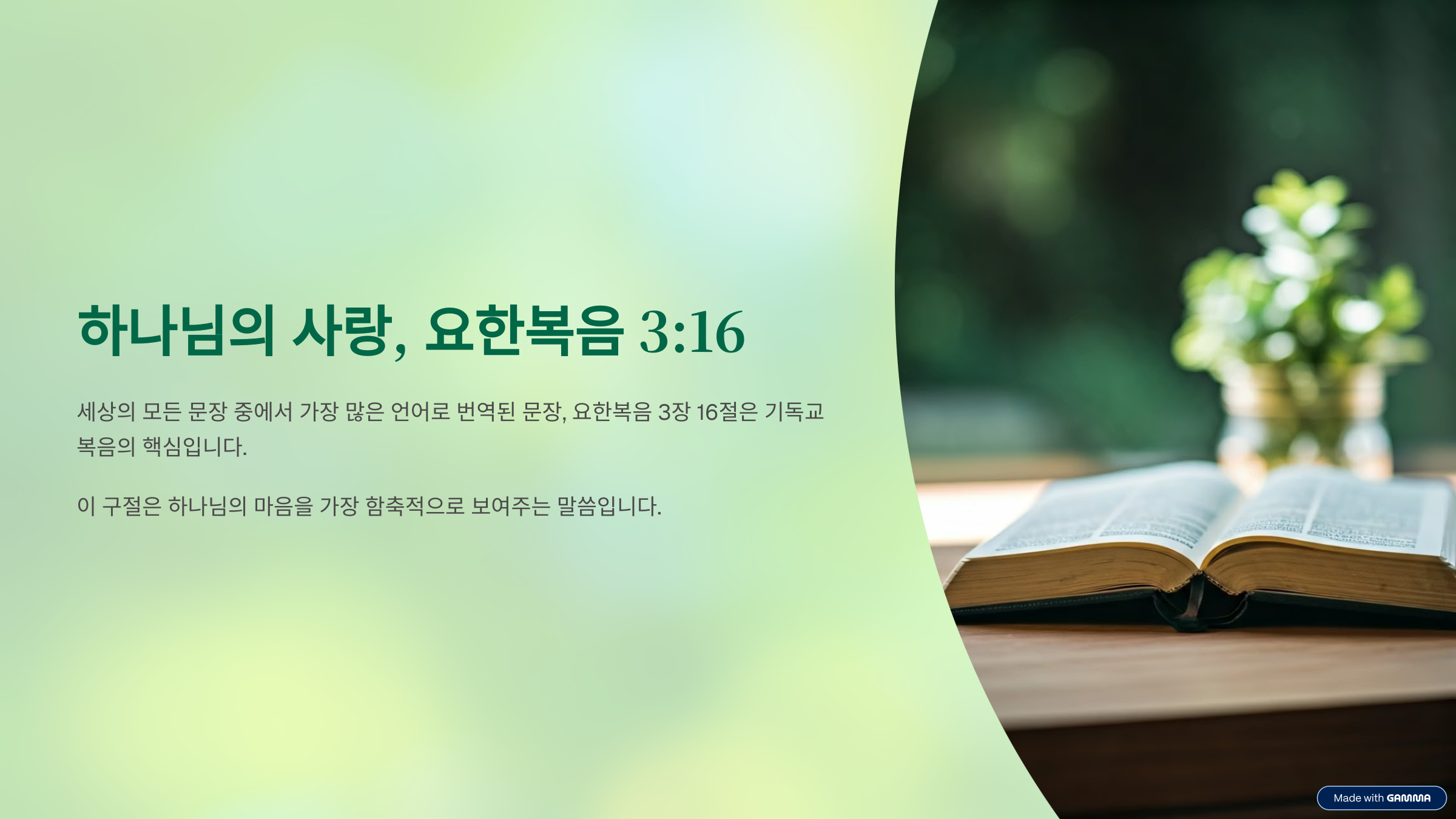 요한복음 3장 16절