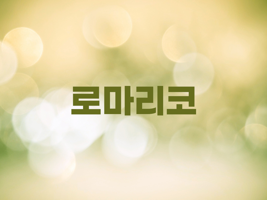 로마리코 천주교 남자세례명