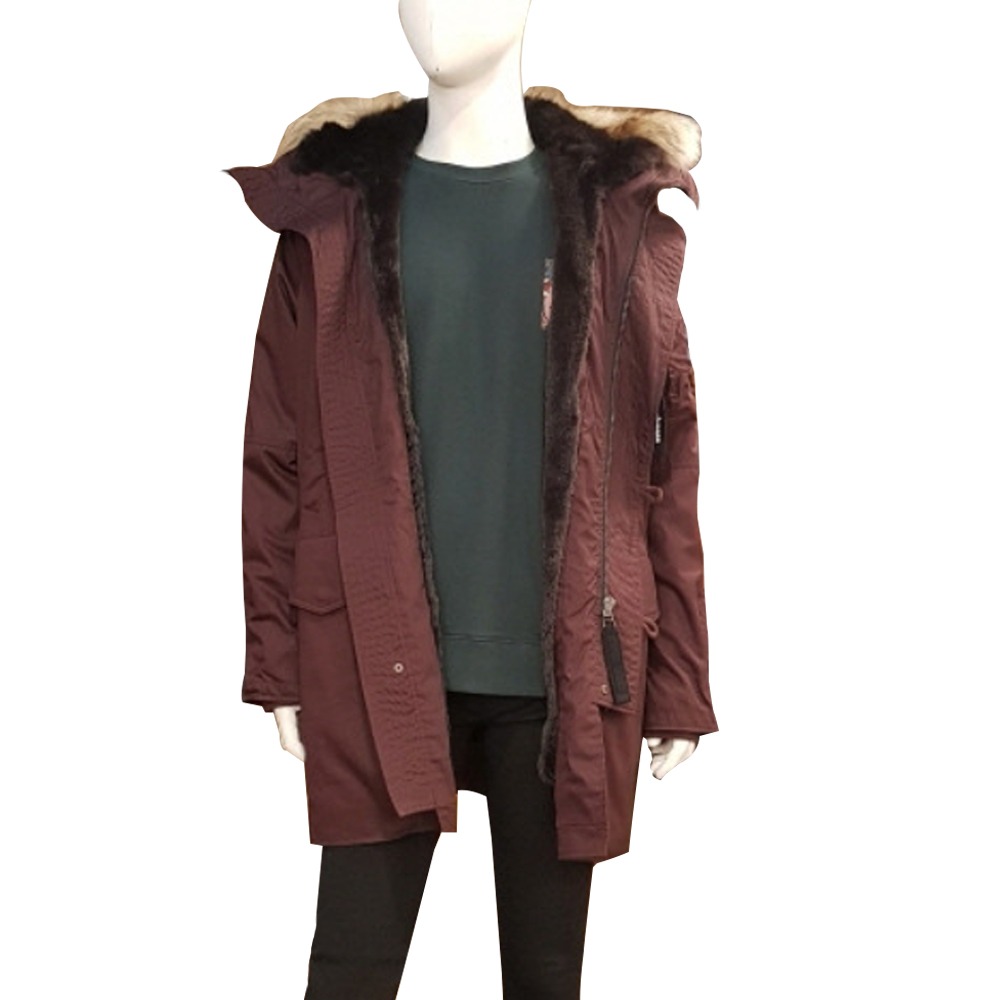 카이아크만 라쿤퍼 배색 포인트 야상 점퍼 wn kpdht954c0