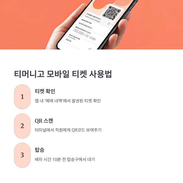 티머니고 모바일 티켓 사용 방법