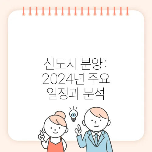 신도시 분양: 2024년 주요 일정과 분석