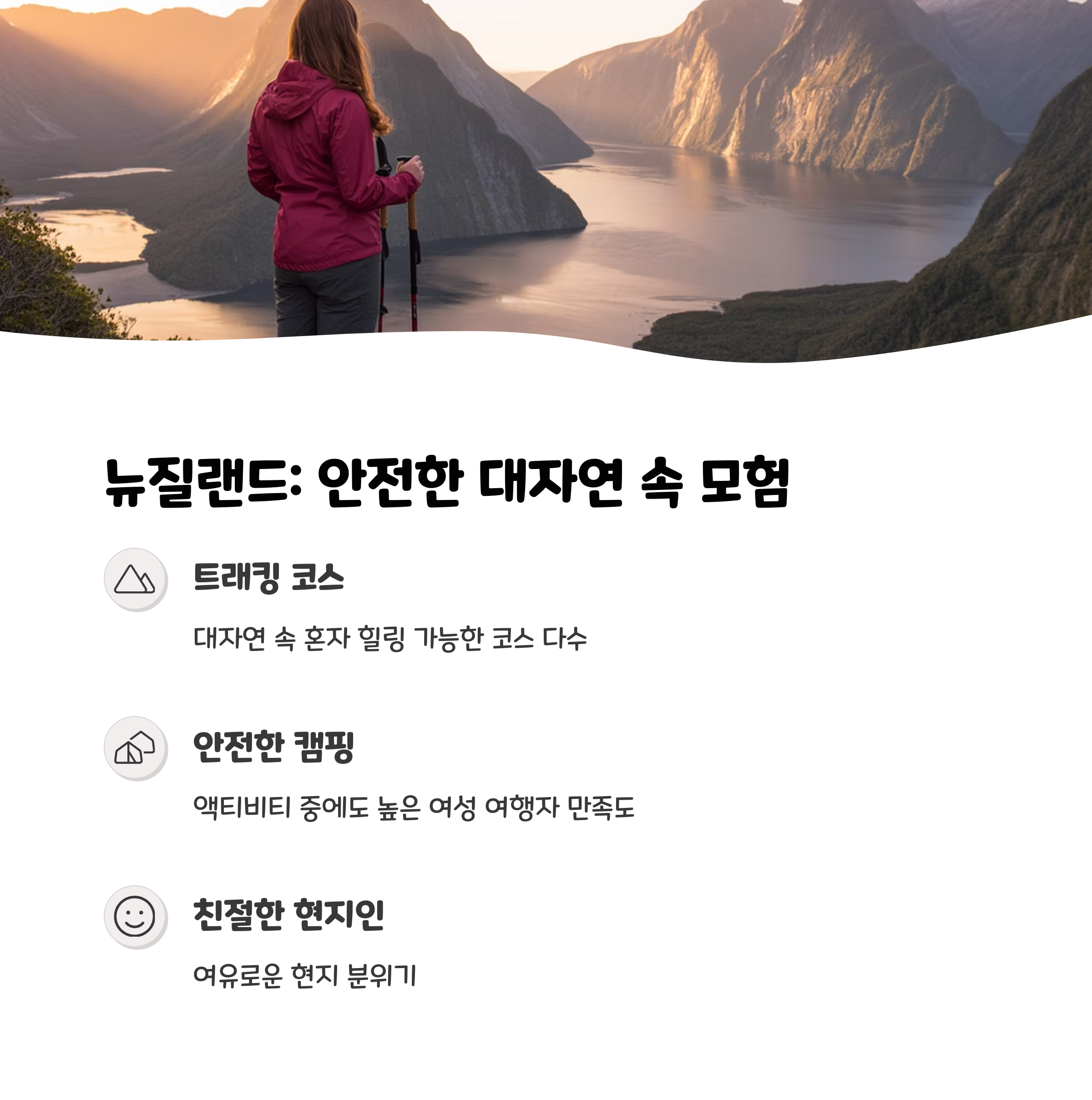 뉴질랜드: 안전한 대자연 속 모험