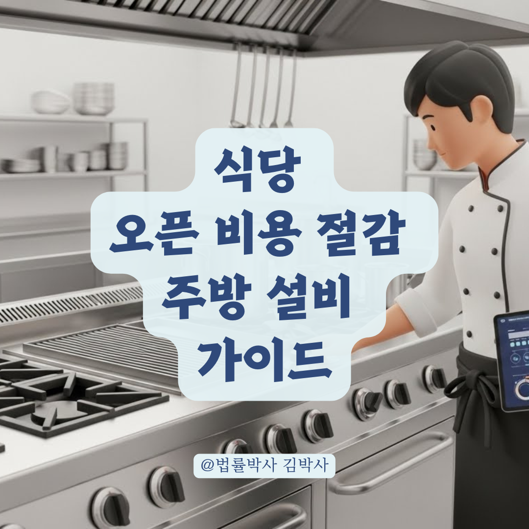 식당 오픈 비용 절감! 필수 주방 기기 기준과 설치 방법