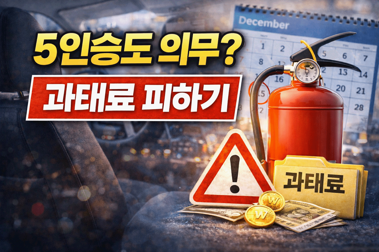 5인승도 의무? 과태료 피하기