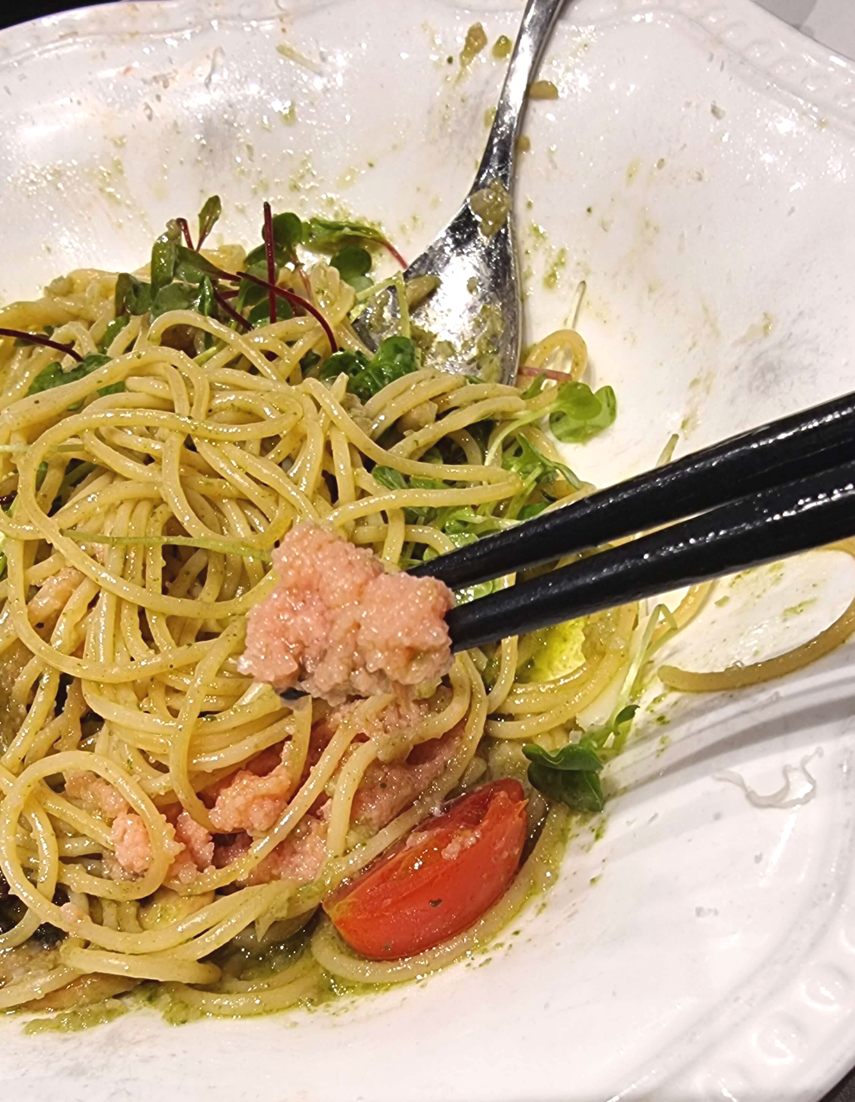 젓가락으로 명락을 잡아봄