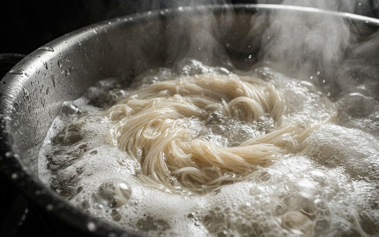 비빔국수면탱글하게삶기