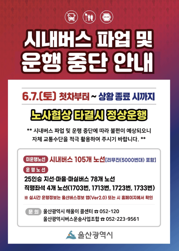 울산 시내버스 파업