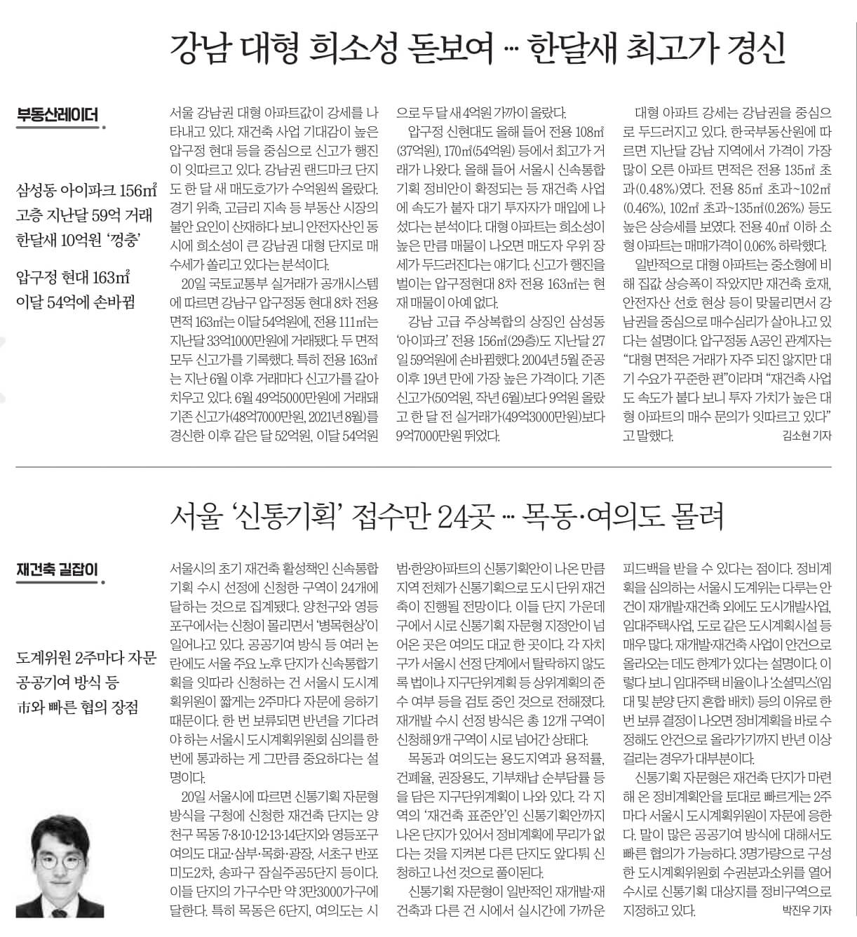 경제뉴스 부동산뉴스 8월21일 신문스크랩15