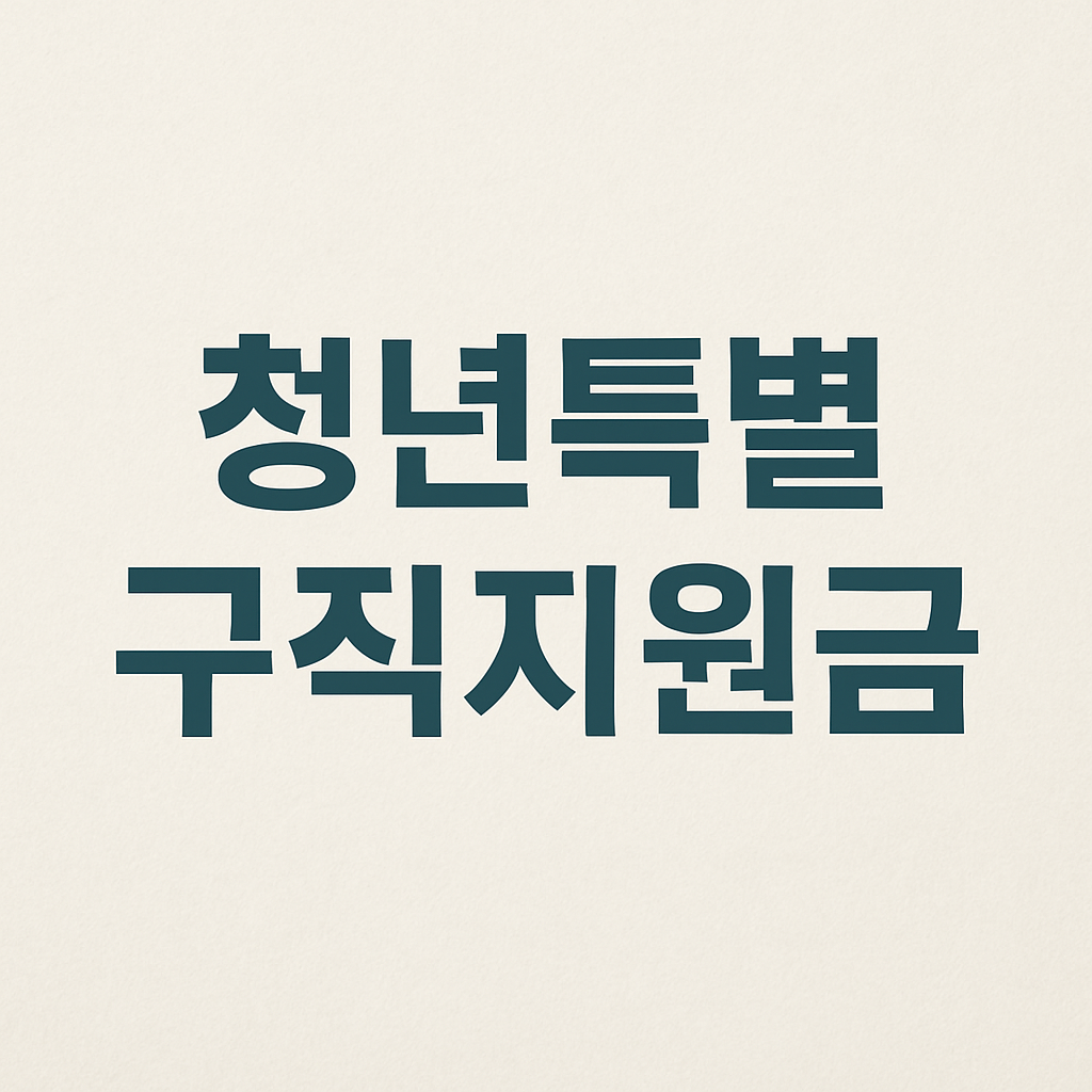 청년특별구직지원금