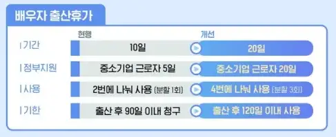 육아지원 3법 개정 : 배우자 출산휴가