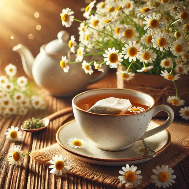 목염증_카모마일차